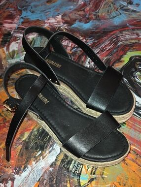 Black Espadrille Slingback Sandal - Billionaire
